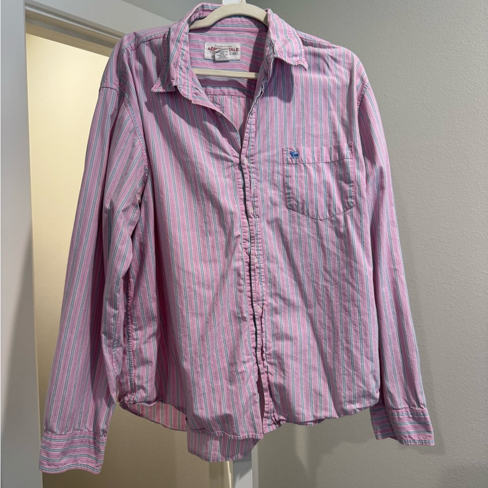 Men's Pink Striped Shirt